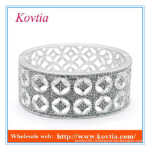 Дорогие ювелирные изделия из чистого серебра jamiaca bangle micro pave crystal